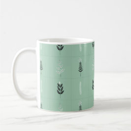 Caneca De Café padrão de plantas de jardim