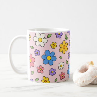Caneca De Café Padrão de Poder das Flores