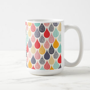 Caneca De Café Padrão de Ponto de Arte do Pop do Raindrop