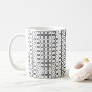 Caneca De Café Padrão de ponto preto e branco de tendência simple