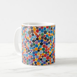 Caneca De Café Padrão de pontos coloridos