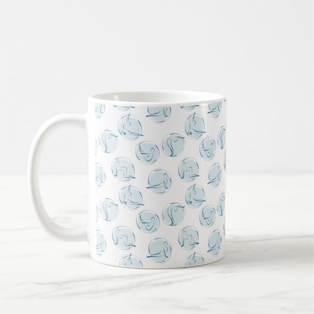 Caneca De Café Padrão de poses de ioga (Esquerda)