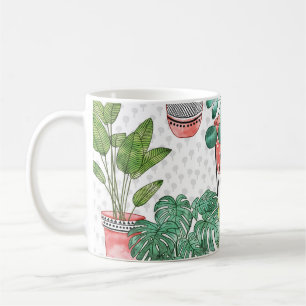 Caneca De Café Padrão de Potes da Terra Cotta Plant.