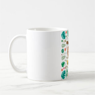 Caneca De Café Padrão de Preguiça Fofa 'Vá com Calma'