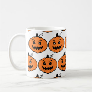 Caneca De Café Padrão de Pumpkin de Horror das Halloween