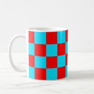 Caneca De Café Padrão de quadrado xadrez de 2 cores