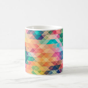 Caneca De Café Padrão de quadrados e Azulejos
