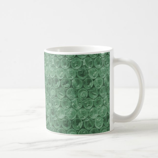 Caneca De Café Padrão de quebra de bolha verde (Direita)