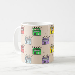 Caneca De Café Padrão de rádio musical