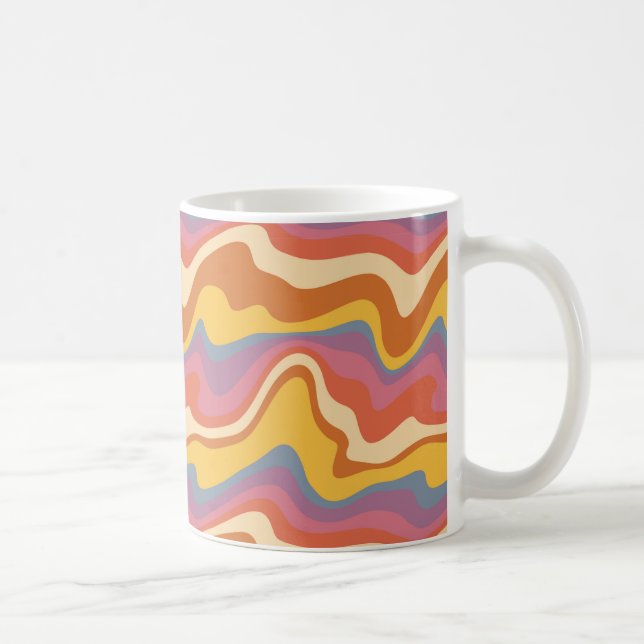 Caneca De Café Padrão de Retro do Groovy (Direita)