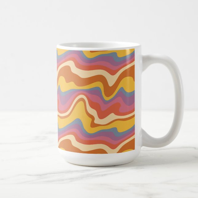 Caneca De Café Padrão de Retro do Groovy (Direita)