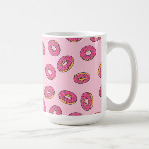Caneca De Café Padrão de Rosquinha do pulverizador rosa