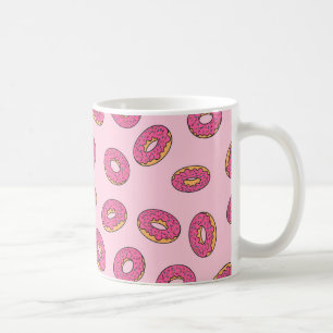Caneca De Café Padrão de Rosquinha do pulverizador rosa
