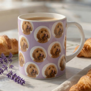 Caneca De Café Padrão de Rosto de Animal Personalizado Foto de Ca