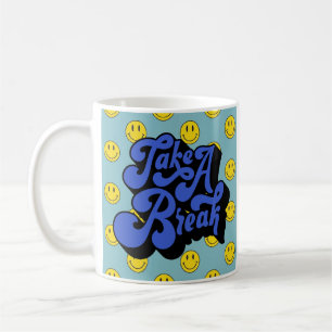 Caneca De Café Padrão de rosto sorridente - Feliz Sorriso Amarelo
