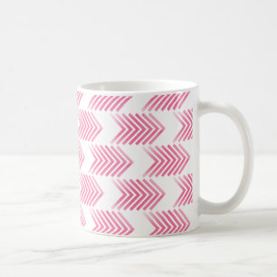 Caneca De Café Padrão de Seta Tribal Rosa
