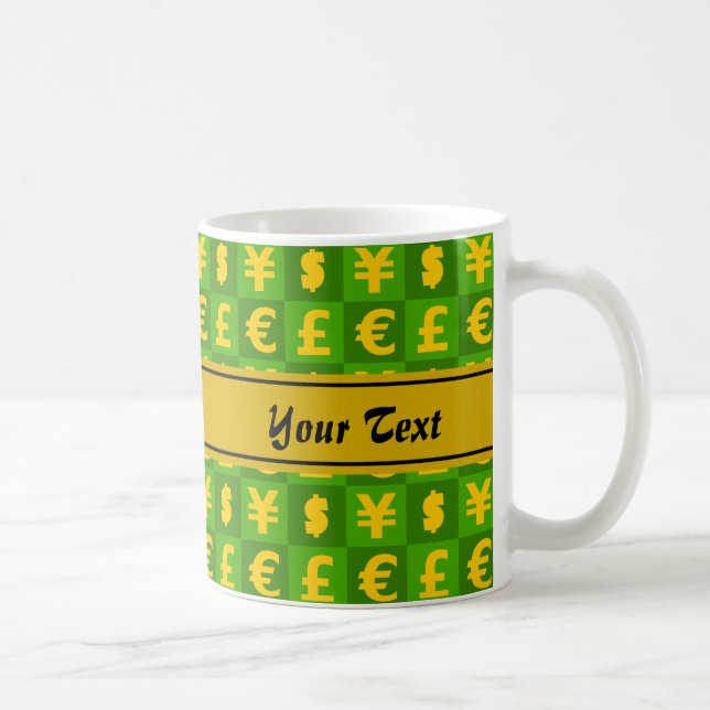 Caneca De Café Padrão de sinais de moedas internacionais (Direita)