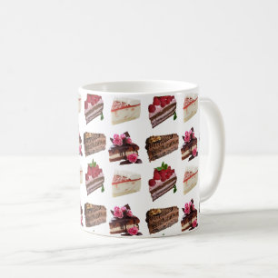 Caneca De Café Padrão de Sobremesas Amantes de Bolos Lindos