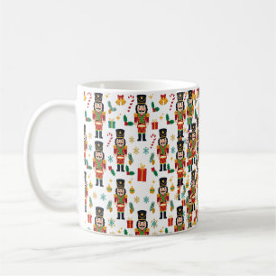 Caneca De Café Padrão de Soldado Esquilo de Natal