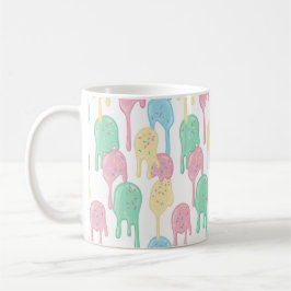 Caneca De Café Padrão de Sorvete Derretido e Confeitos