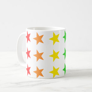 Caneca De Café Padrão de Starry Colorido Moderno
