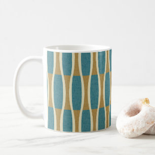 Caneca De Café Padrão de stripes de pino moderno do Meio século r