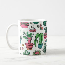 Caneca De Café Padrão de Suculência do Cactus