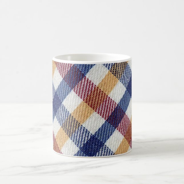 Caneca De Café Padrão de Tartan multicolorido (Centro)