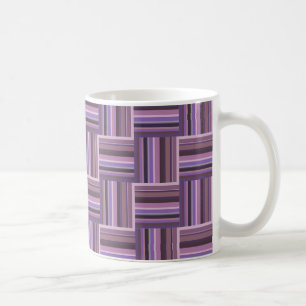 Caneca De Café Padrão de tecelagem de faixas de Mauve