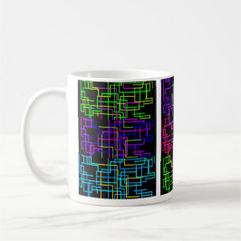 Caneca De Café Padrão de Tecnologia Neon