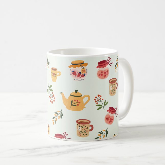 Caneca De Café Padrão de tempo do chá sem aparência (Frente Esquerda)