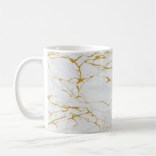Caneca De Café Padrão de textura do Ouro mármore sem costura