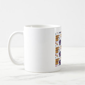 Caneca De Café Padrão de Tipografia Retro de Halloween com Vibraç