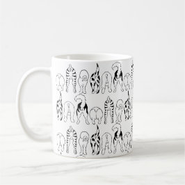 Caneca De Café Padrão de Traseros de Cachorro