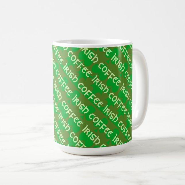 Caneca De Café Padrão de Trevo (Frente Esquerda)