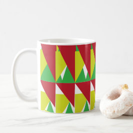 Caneca De Café Padrão de Triângulo Colorido