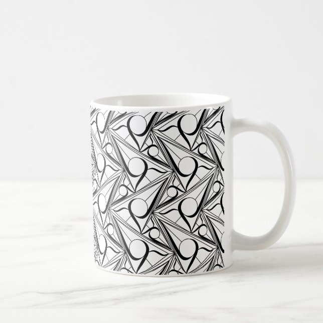 Caneca De Café Padrão de triângulo com círculo (Direita)