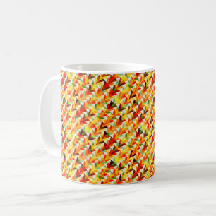 Caneca De Café Padrão de triângulos abstratos fofos