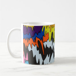 Caneca De Café Padrão de Triquete de Stripe Colorida de Pista Líq