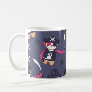 Caneca De Café Padrão de Urso Panda Pirata Fofo