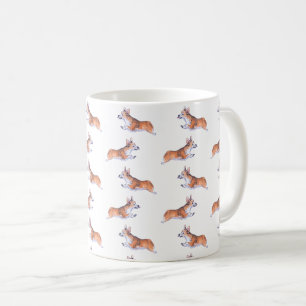 Caneca De Café Padrão de verão de voo de Corgi