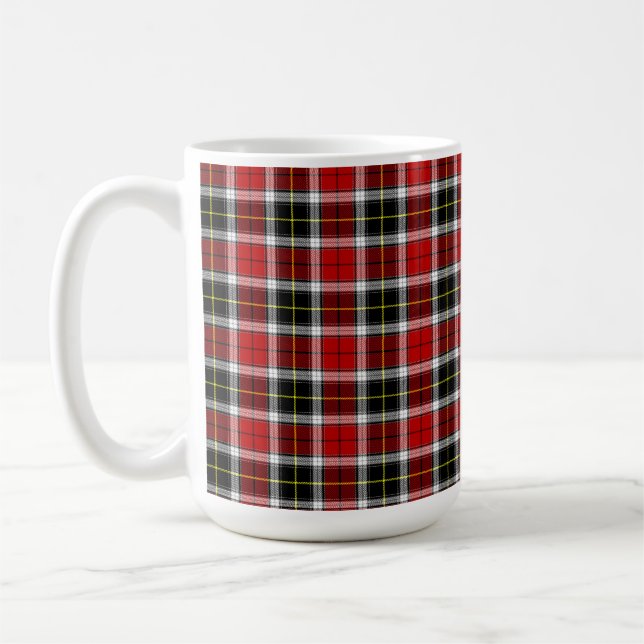 Caneca De Café Padrão de verificação de marrom xadrez (Esquerda)