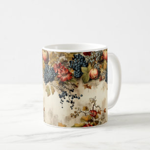 Caneca De Café Padrão de Vintage de Ação de Graças Floral (9)