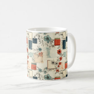 Caneca De Café Padrão de Vintage Floral & Camera (7)