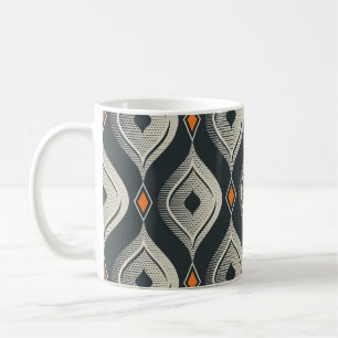 Caneca De Café padrão de vintagem contínua