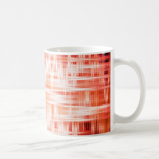 Caneca De Café Padrão de ziguezague vermelho (Direita)