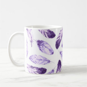 Caneca De Café Padrão decorativo sem soldadura com penas. Waterco