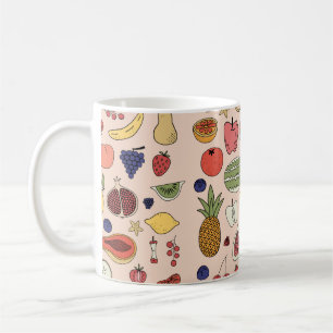 Caneca De Café padrão desenhado pela fruta