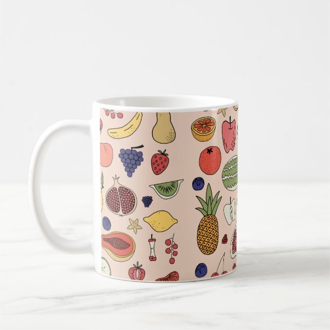 Caneca De Café padrão desenhado pela fruta (Esquerda)
