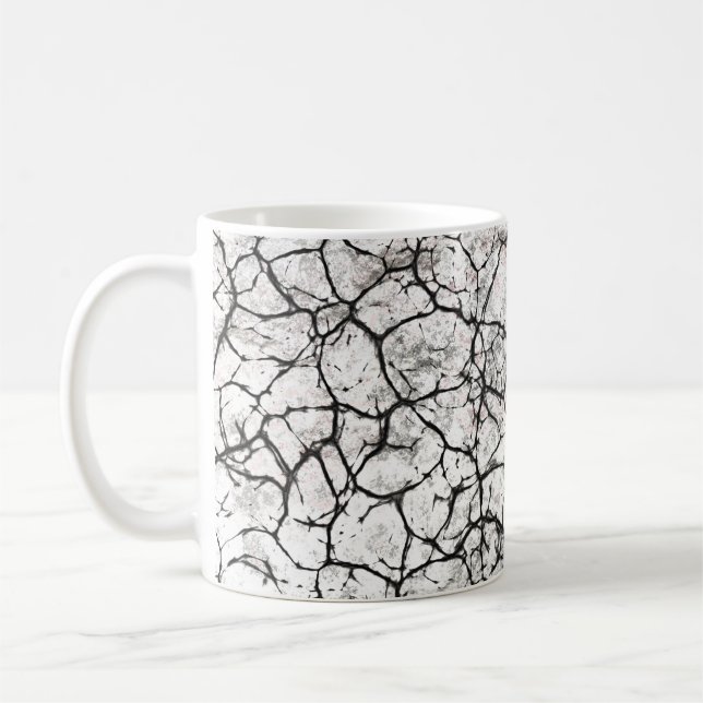 Caneca De Café Padrão Digital de Mármore Rachado (Esquerda)